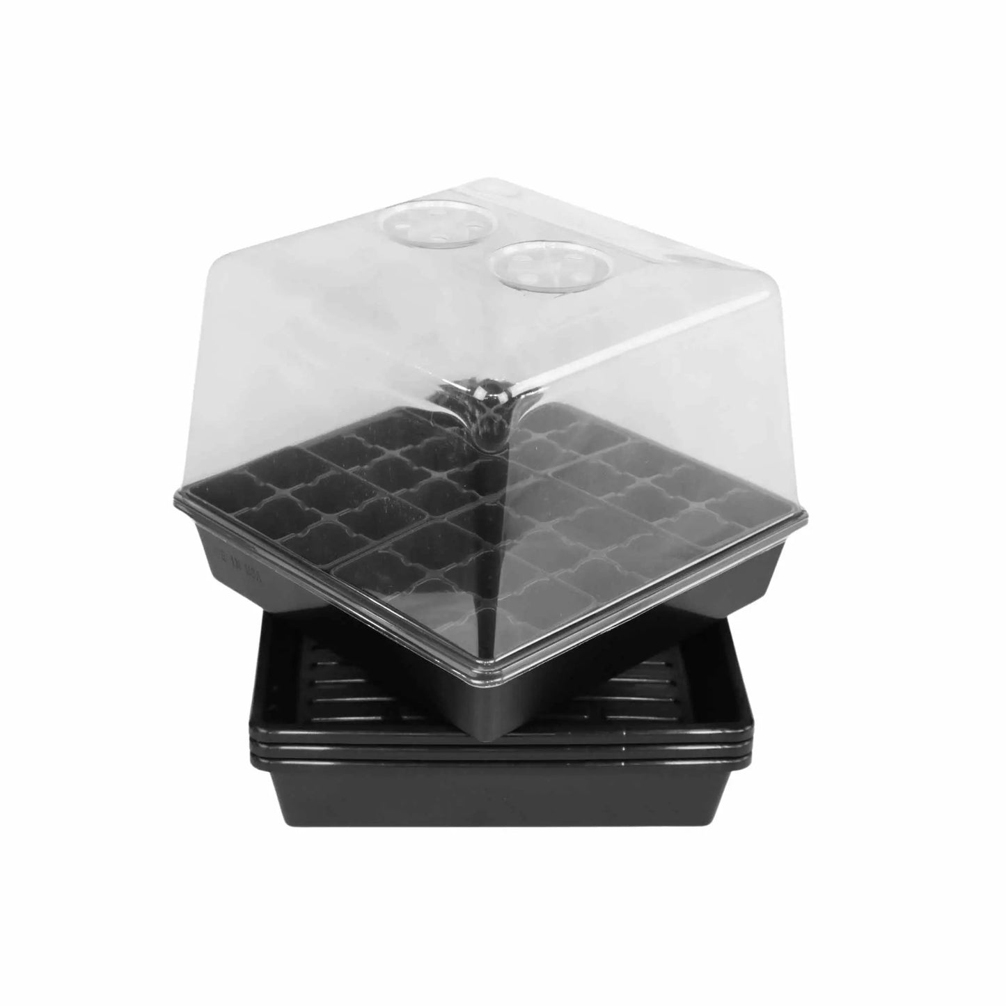 1010 Seed Starter Kit tray with clear lid and black base for backyard gardening on Tampa Home & Garden Store