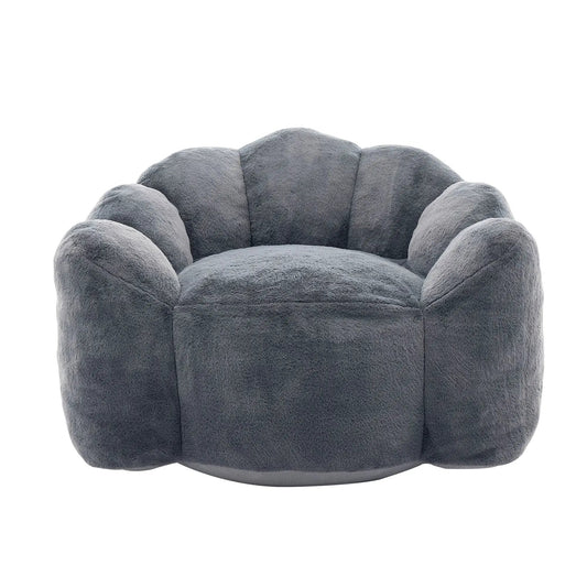 Bean bag chair Lotus Style Compression Sofa in gray plush fabric by Unique Piece Furniture on Tampa Home & Garden Store