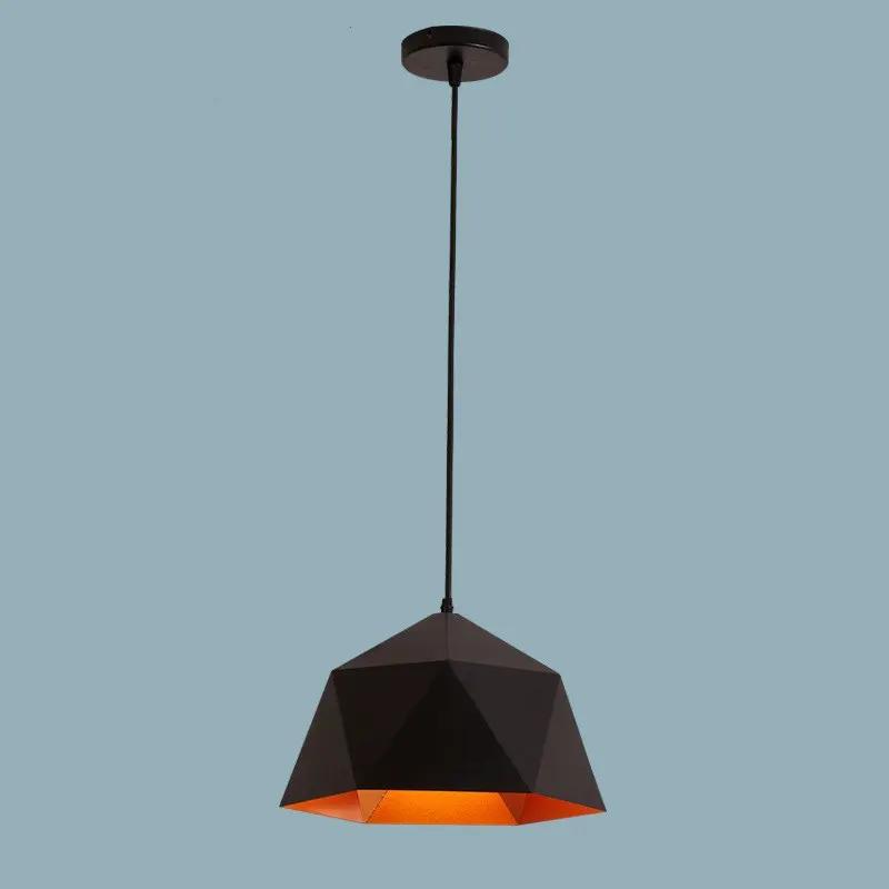 Nordic pendant chandelier black faceted shade with orange interior Decorbites on Tampa Home & Garden Store