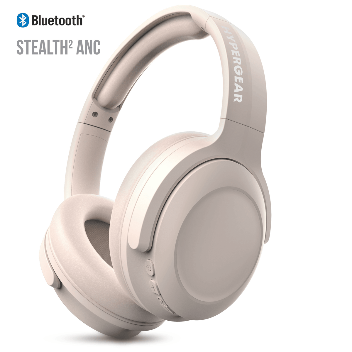 Stealth2 ANC Wireless Headphones bone color, over-ear with Bluetooth logo on Tampa Home & Garden Store