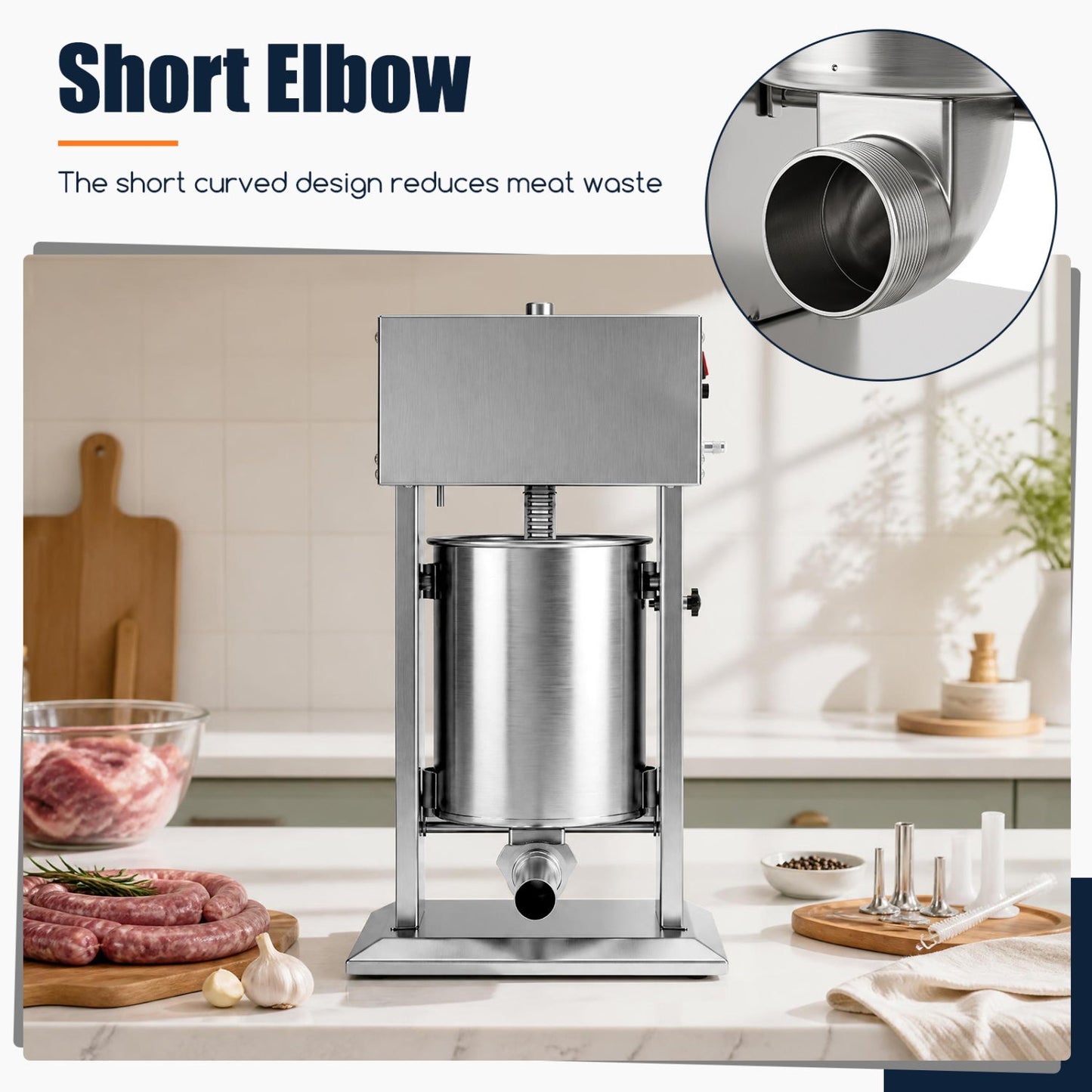 DirectDeals 10L electric sausage stuffer with stainless steel body, 4 tubes and foot pedal on Tampa Home & Garden Store