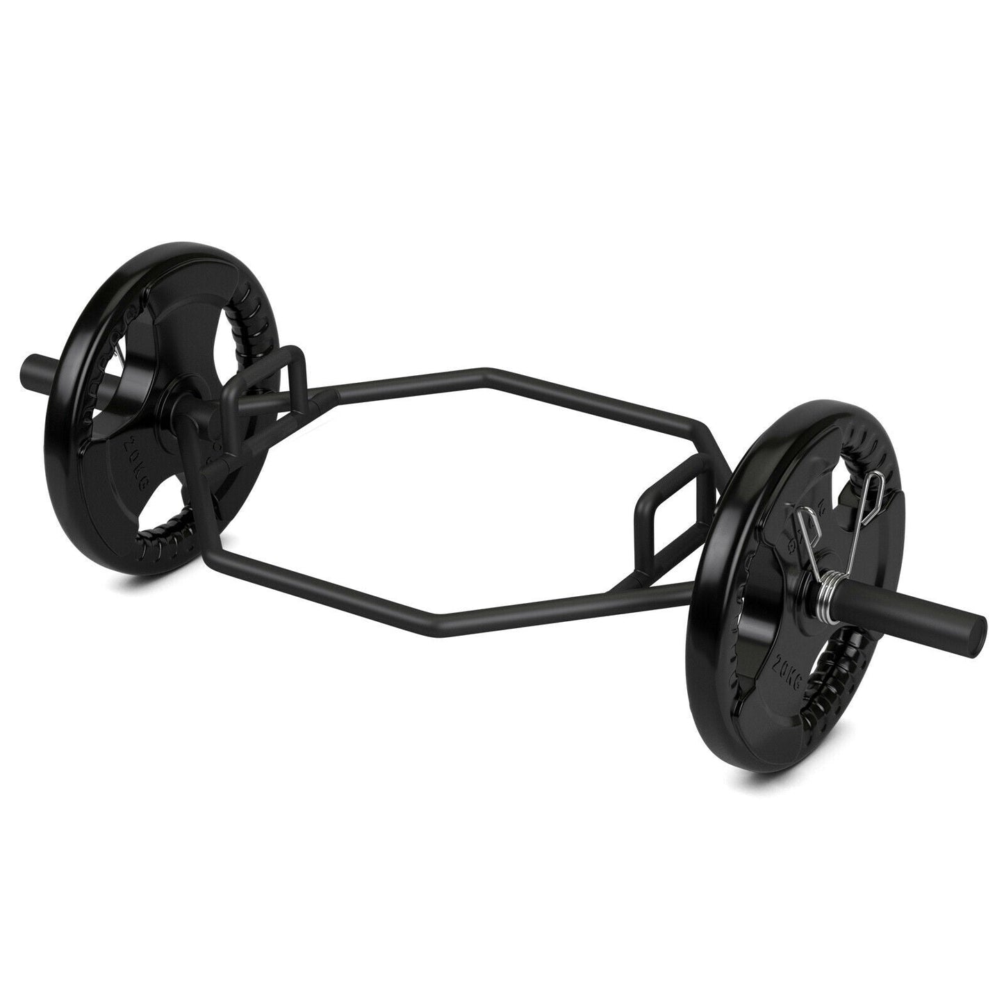 56 Inch DirectDeals Olympic Hex Deadlift Trap Bar with folding grips, black on Tampa Home & Garden Store