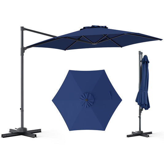 10 ft Patio Cantilever Umbrella 360 Rotation