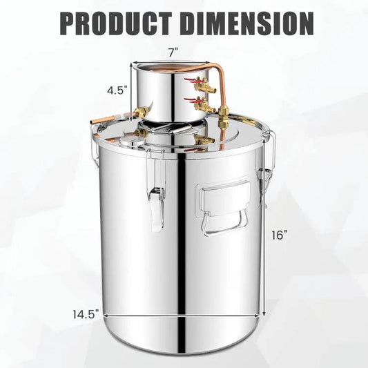 40L Water Distiller with Dual Stainless Pots stainless steel body copper fittings on Tampa Home & Garden Store