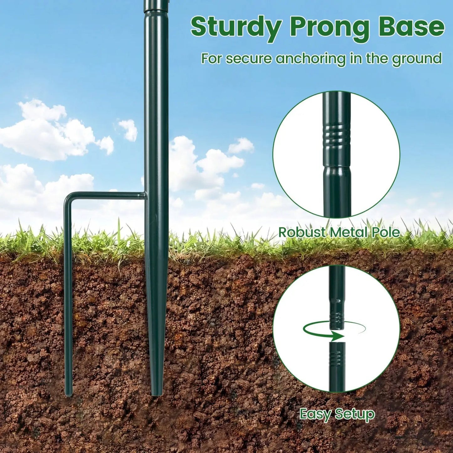 10 Lbs Squirrel Proof Bird Feeder with Pole Mount, large capacity on Tampa Home & Garden Store