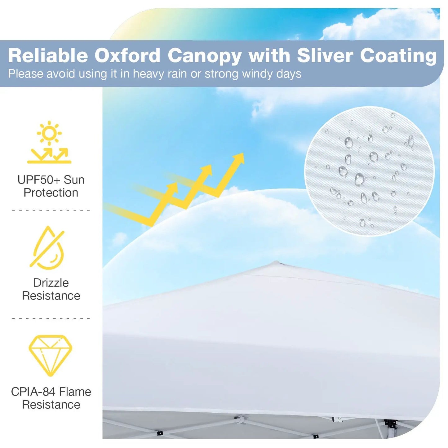 10x10 pop up canopy tent with carry bag and 4 sandbags DirectDeals white canopy on Tampa Home & Garden Store