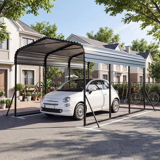 Heavy Duty Carport Shelter Galvanized Steel Roof