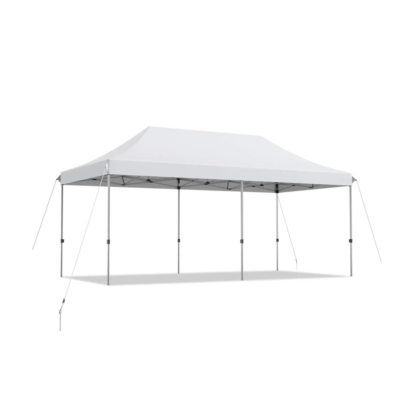 10 x 20 ft adjustable folding sun shelter canopy with white canopy top and steel frame on Tampa Home & Garden Store