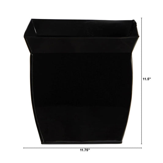 11.75” Fluted Metal Square Planter - Tampa Home & Garden Store