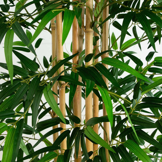 11’ Artificial Bamboo Tree with Real Bamboo Trunks - Tampa Home & Garden Store
