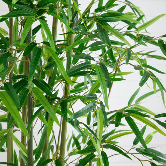 Artificial Green Bamboo Tree 11 ft tall, Nearly Natural with slender bamboo stalks on Tampa Home & Garden Store