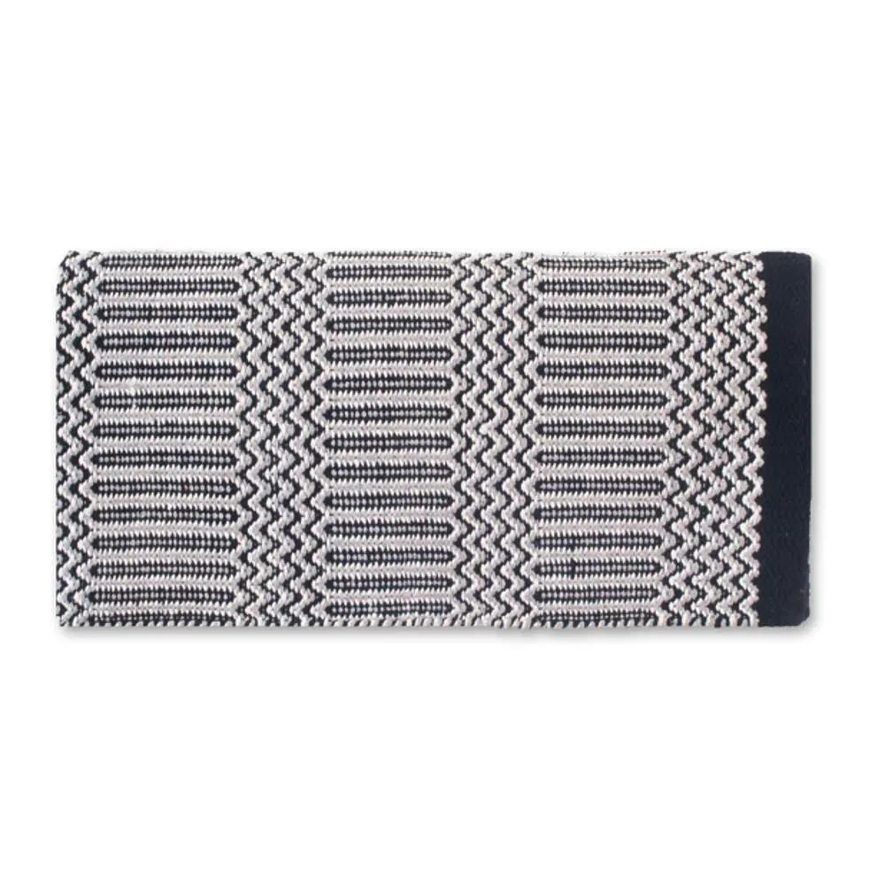 Grey Double Weave Saddle Blanket 32x64 acrylic saddle pad by Mayatex with dark edge on Tampa Home & Garden Store