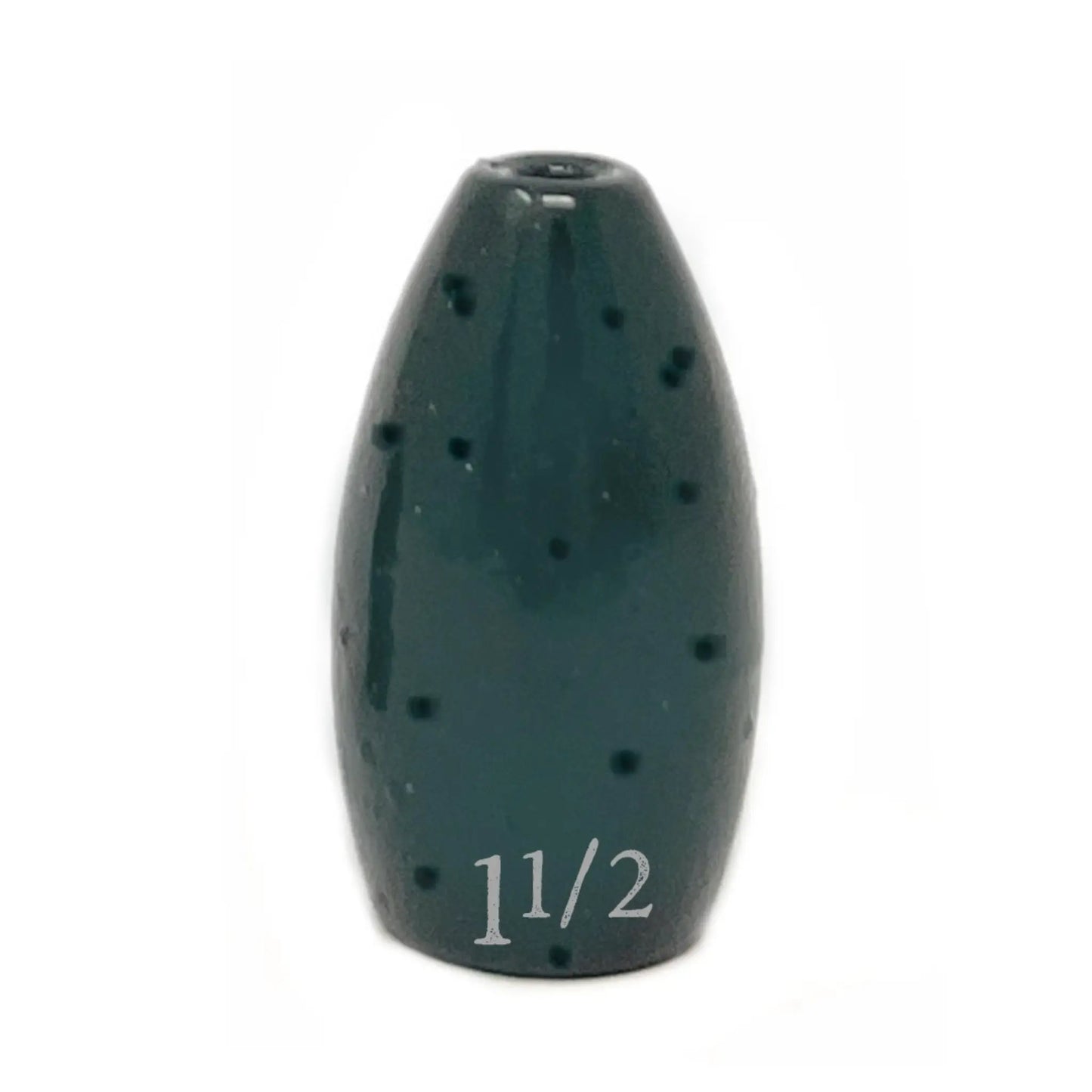 Reaction Tungsten Flipping Weight 1 1/2 oz dark green bass fishing sinker on Tampa Home & Garden Store