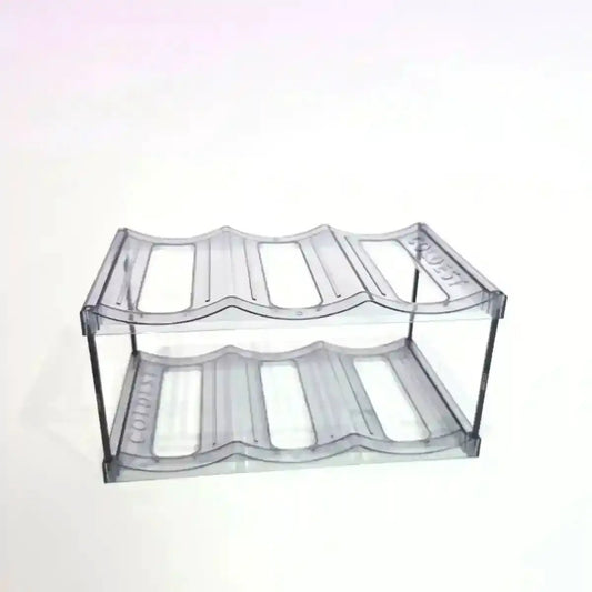Coldest Towers bottle organizer, two-tier clear plastic rack for bottles on exercise bikes on Tampa Home & Garden Store
