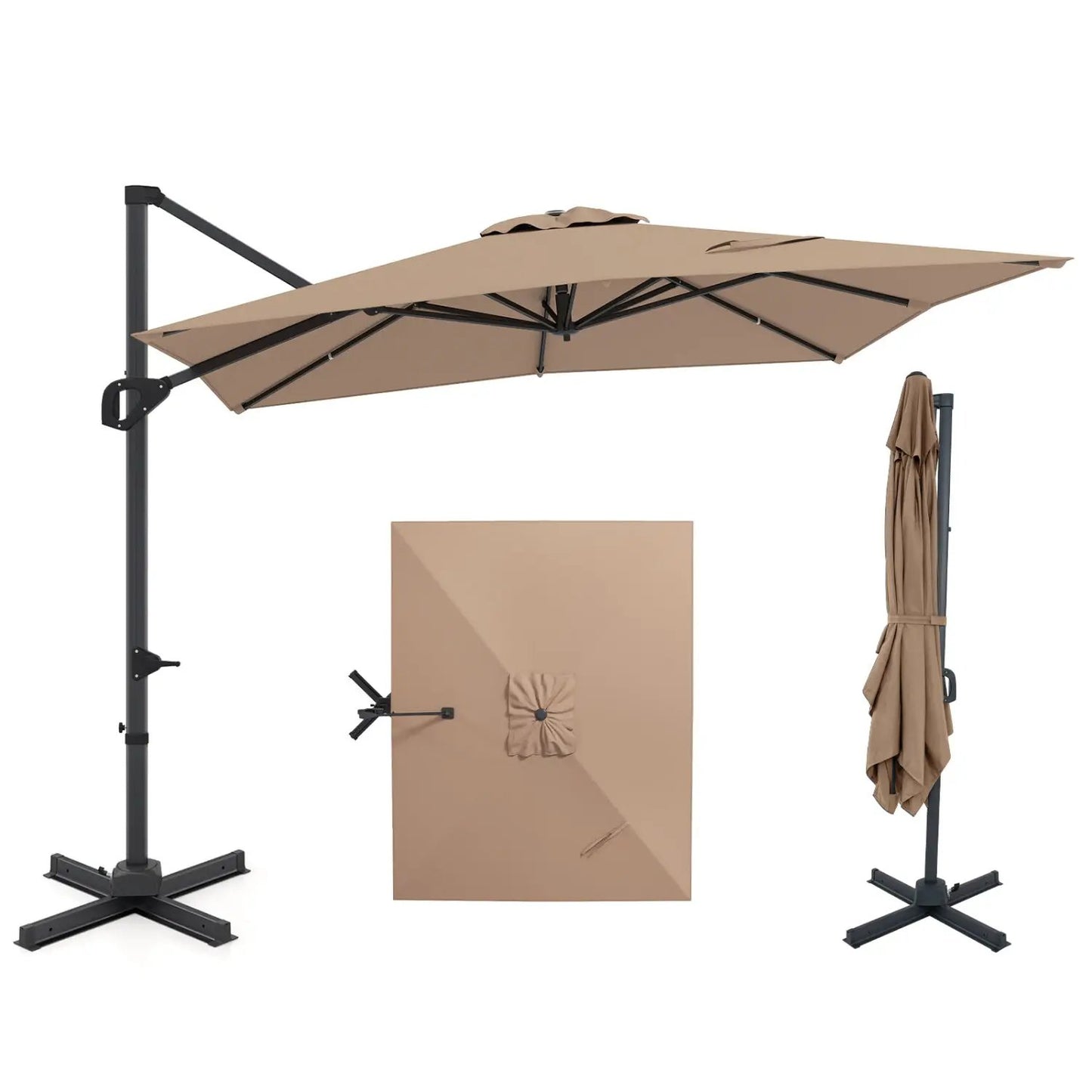 11x9 Cantilever Patio Umbrella With 360 Rotation