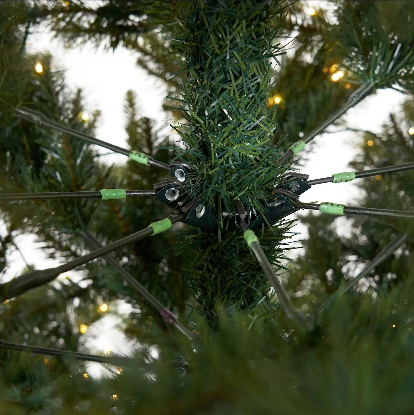 12 ft Belgian Fir Christmas Tree by Nearly Natural green prelit with 1500 lights on Tampa Home & Garden Store