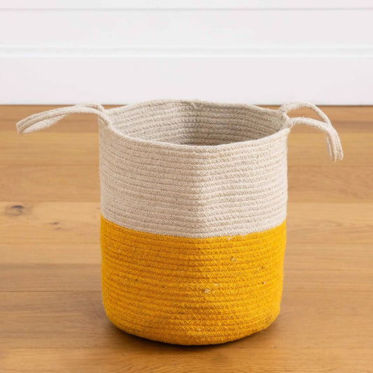 12” Handmade Natural Cotton Woven Planter - Tampa Home & Garden Store