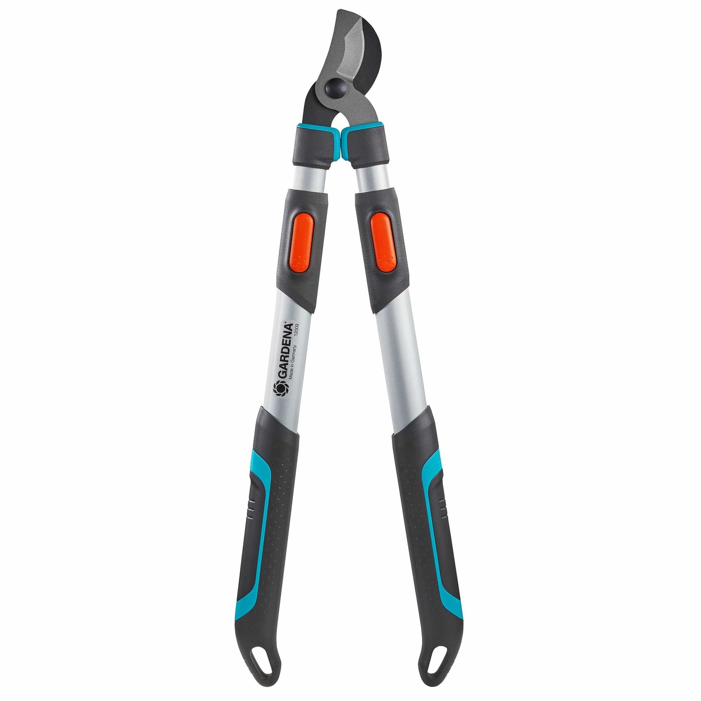 Gardena TeleCut 650-900 B pruning lopper with black gray handles and orange grips on Tampa Home & Garden Store