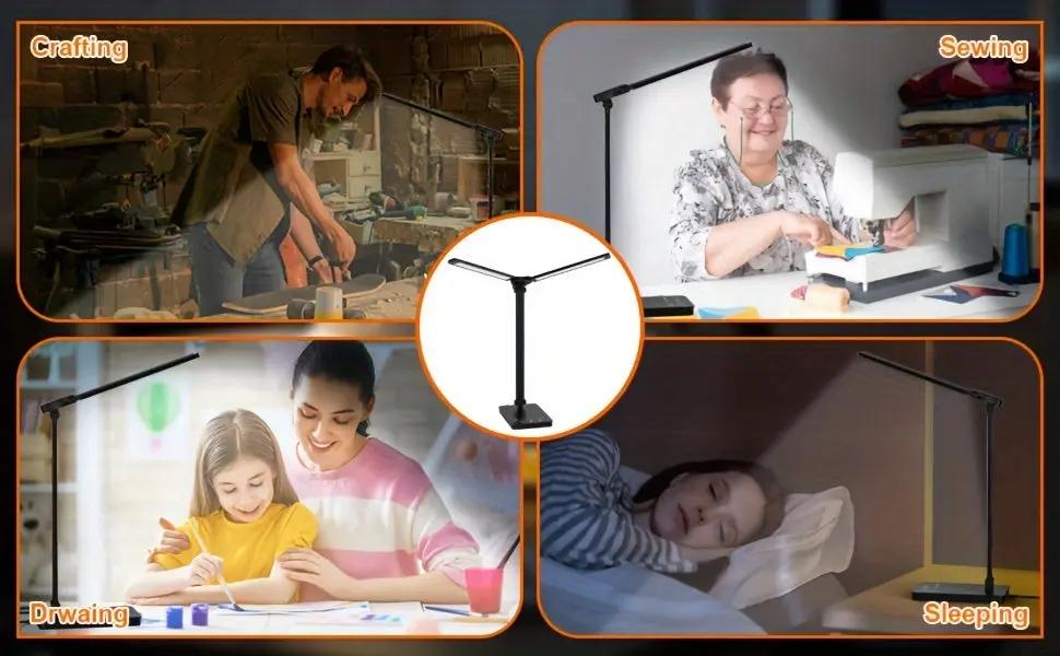 Adjustable LED Desk Lamp – Touch Dimmable Gooseneck Light for Office & Reading - Tampa Home & Garden Store