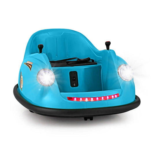 12V blue kids ride-on bumper car with LED lights on Tampa Home & Garden Store