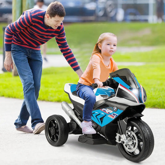 12V Licensed BMW Kids Motorcycle Ride-On Toy for 37-96 Months Old Kids-Blue - Tampa Home & Garden Store