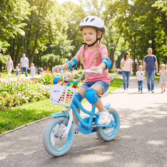 Kids Bike 12 Inches with Training Wheels and Seat