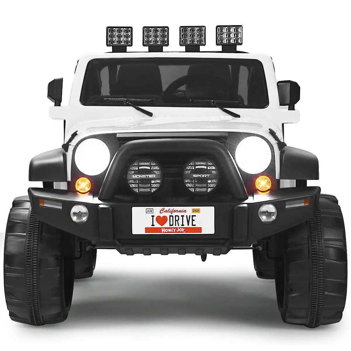 12V 2-Seater Ride on Car Truck with Remote Control and Storage Room-Black - Tampa Home & Garden Store