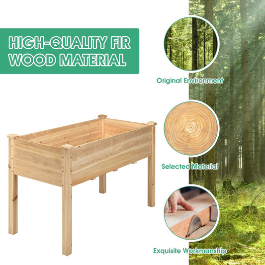 Wooden Raised Vegetable Garden Bed Elevated Grow Vegetable Planter - Tampa Home & Garden Store