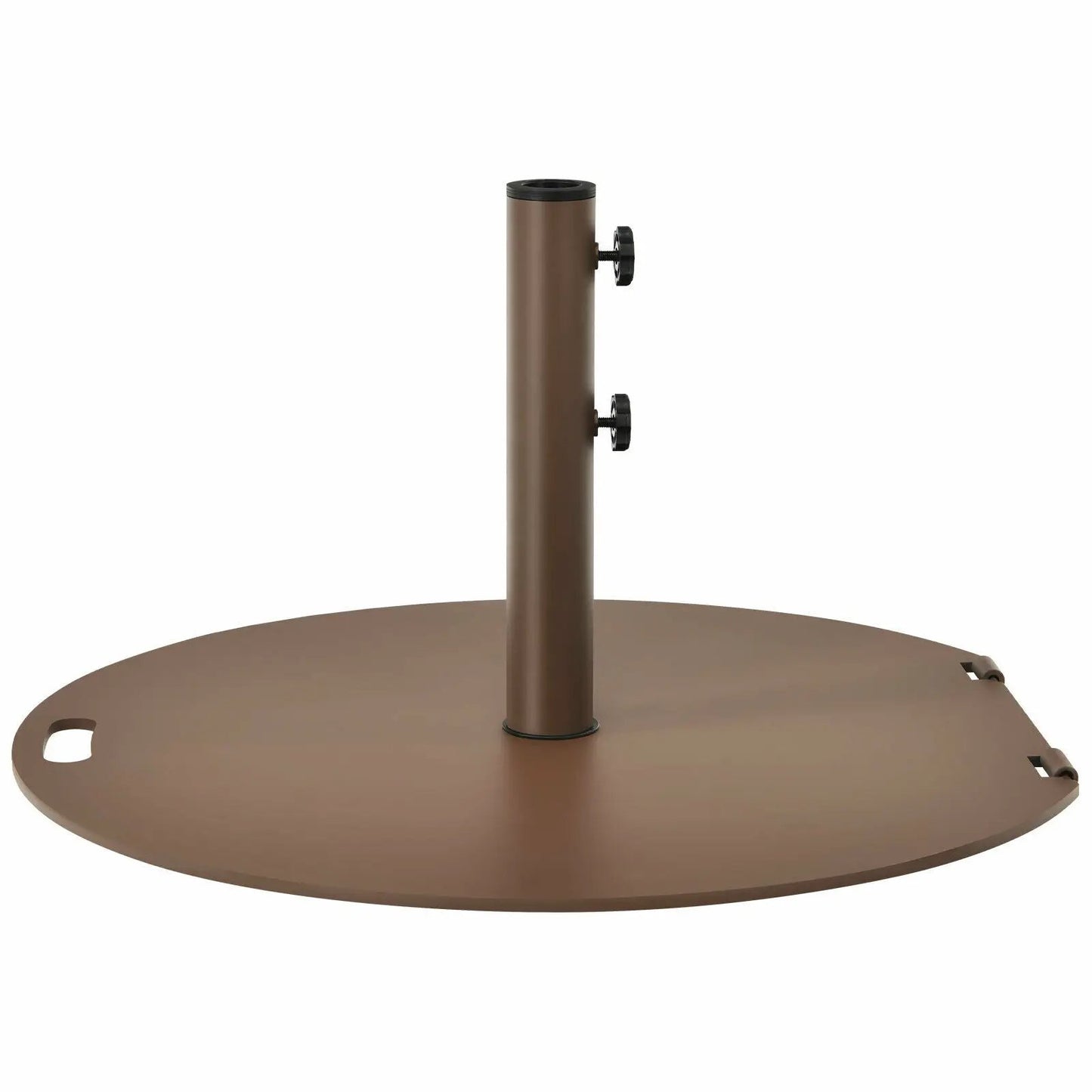 DirectDeals 50 lbs brown umbrella base stand with pole and round base plate on Tampa Home & Garden Store