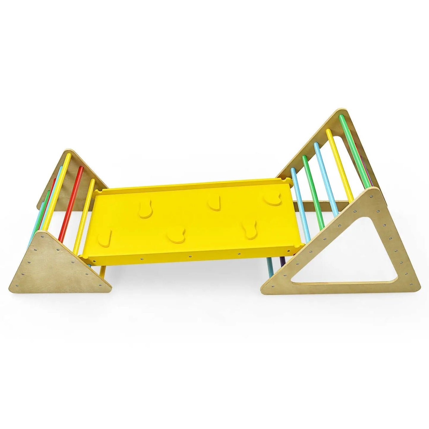 3 in 1 Wooden Set of 2 Triangle Climber with Ramp for Slid - Tampa Home & Garden Store