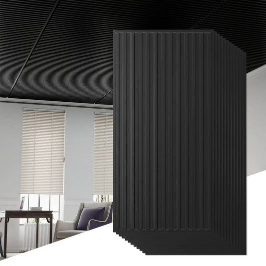 12-Pack PVC Slat Wall Panels for TV Background
