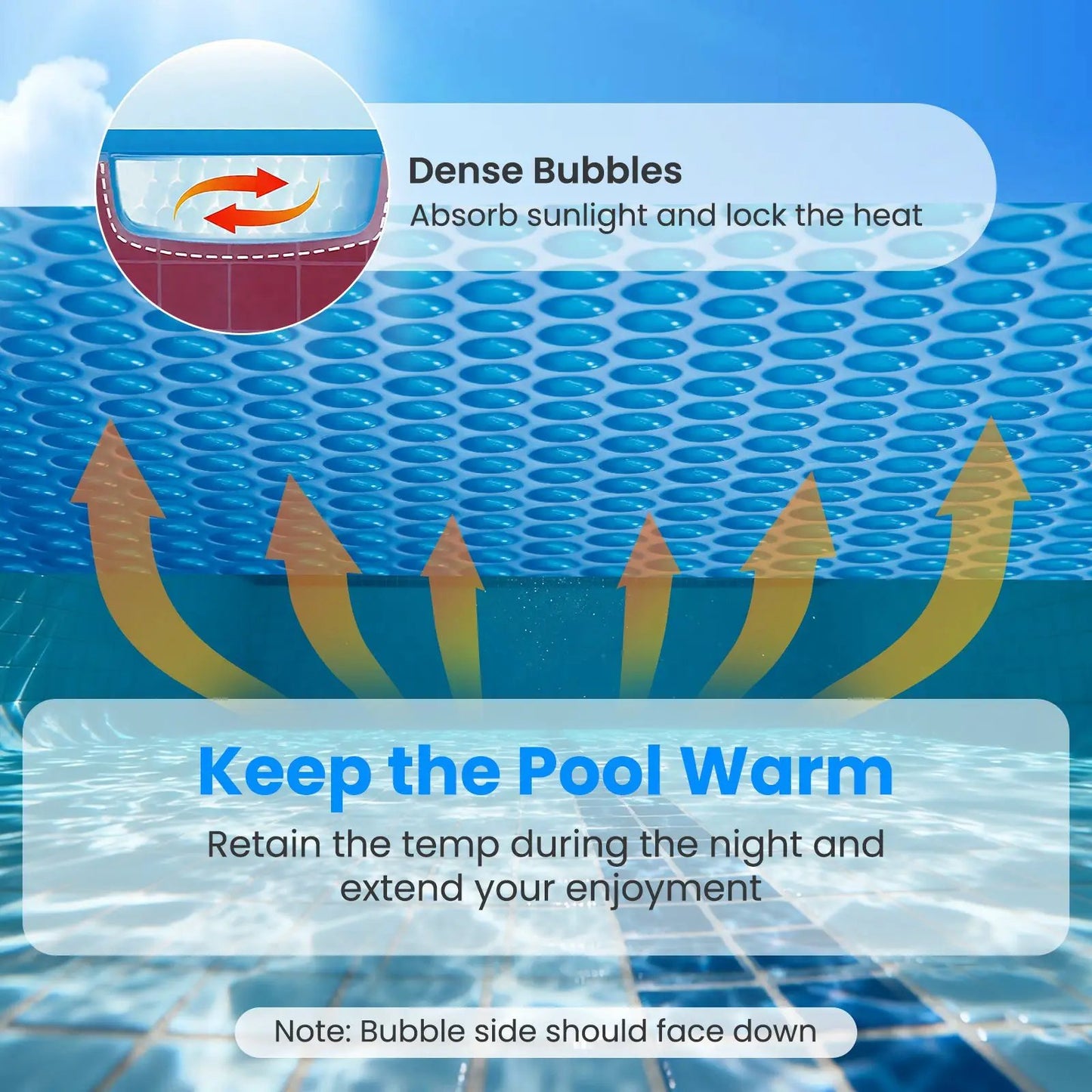 12ft round above-ground pool with 12ft cover DirectDeals blue bubble graphic on Tampa Home & Garden Store