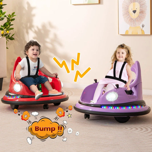 12V Kids Ride On Bumper Car with Remote Control and Dual Joysticks - Tampa Home & Garden Store