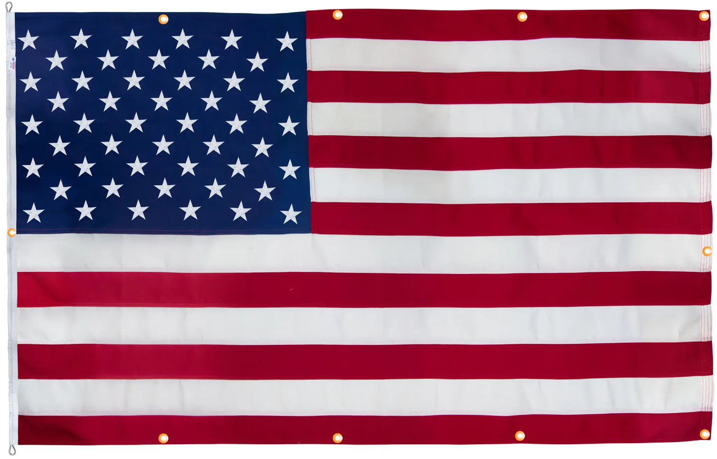 WallSafe Polyester Wall Mounted American Flag with reinforced edge grommets Flagman of America on Tampa Home & Garden Store