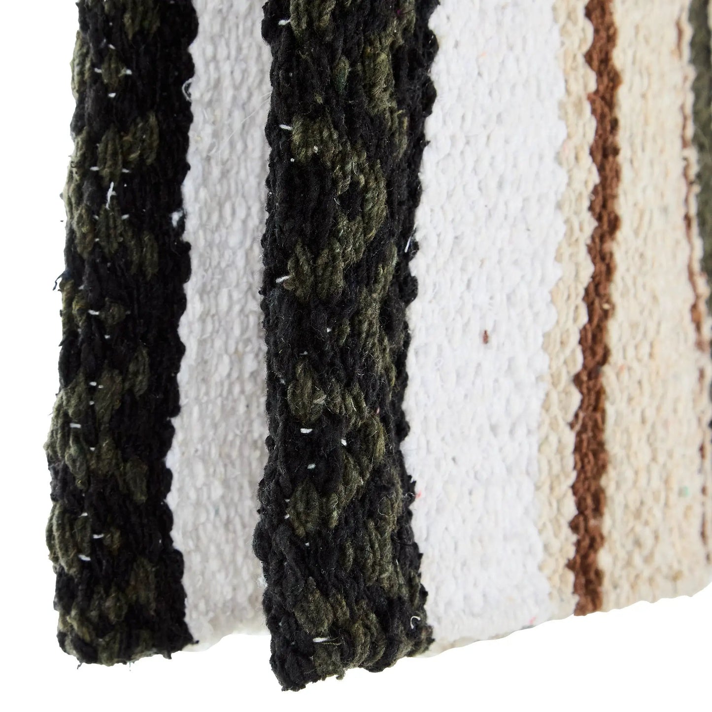 Olive green Hogan acrylic blend saddle blanket by Mayatex featuring a striped woven texture on Tampa Home & Garden Store