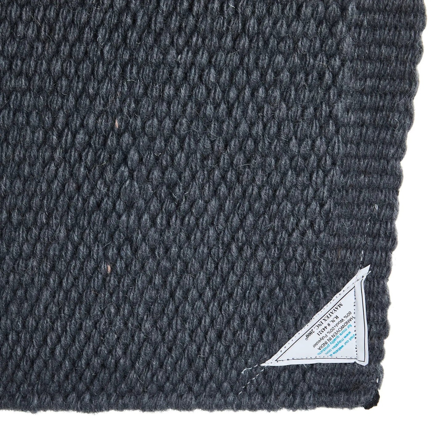 1314C-93 San Juan Solid Charcoal Saddle Blanket by Mayatex, dense charcoal wool weave on Tampa Home & Garden Store