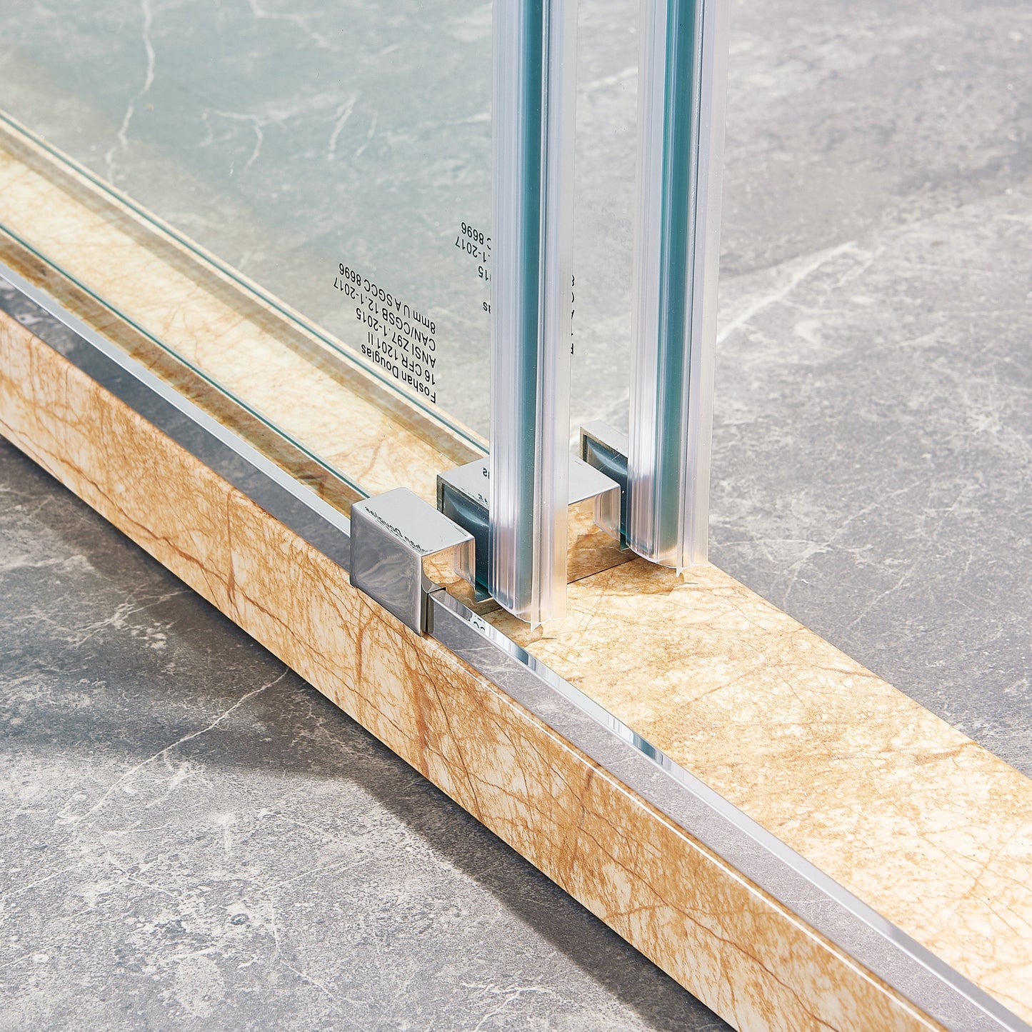 Frameless Double Sliding Shower Door in Chrome