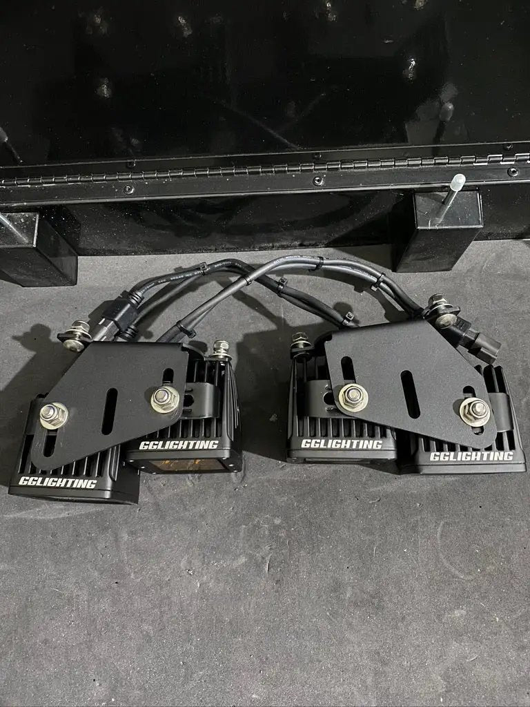 GGLighting fog light pod brackets for 2014-2015 Silverado 1500, black metal mounts with bolts and wiring harness pair on Tampa Home & Garden Store