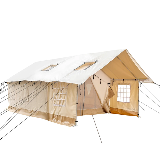 14x22 extended flysheet for wall tent and porch by White Duck Outdoors white fabric with windows on Tampa Home & Garden Store