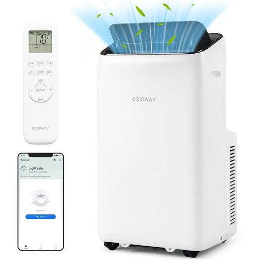 Portable AC 14000 BTU inverter with 3-in-1 functions and Wi-Fi, white Costway unit on Tampa Home & Garden Store