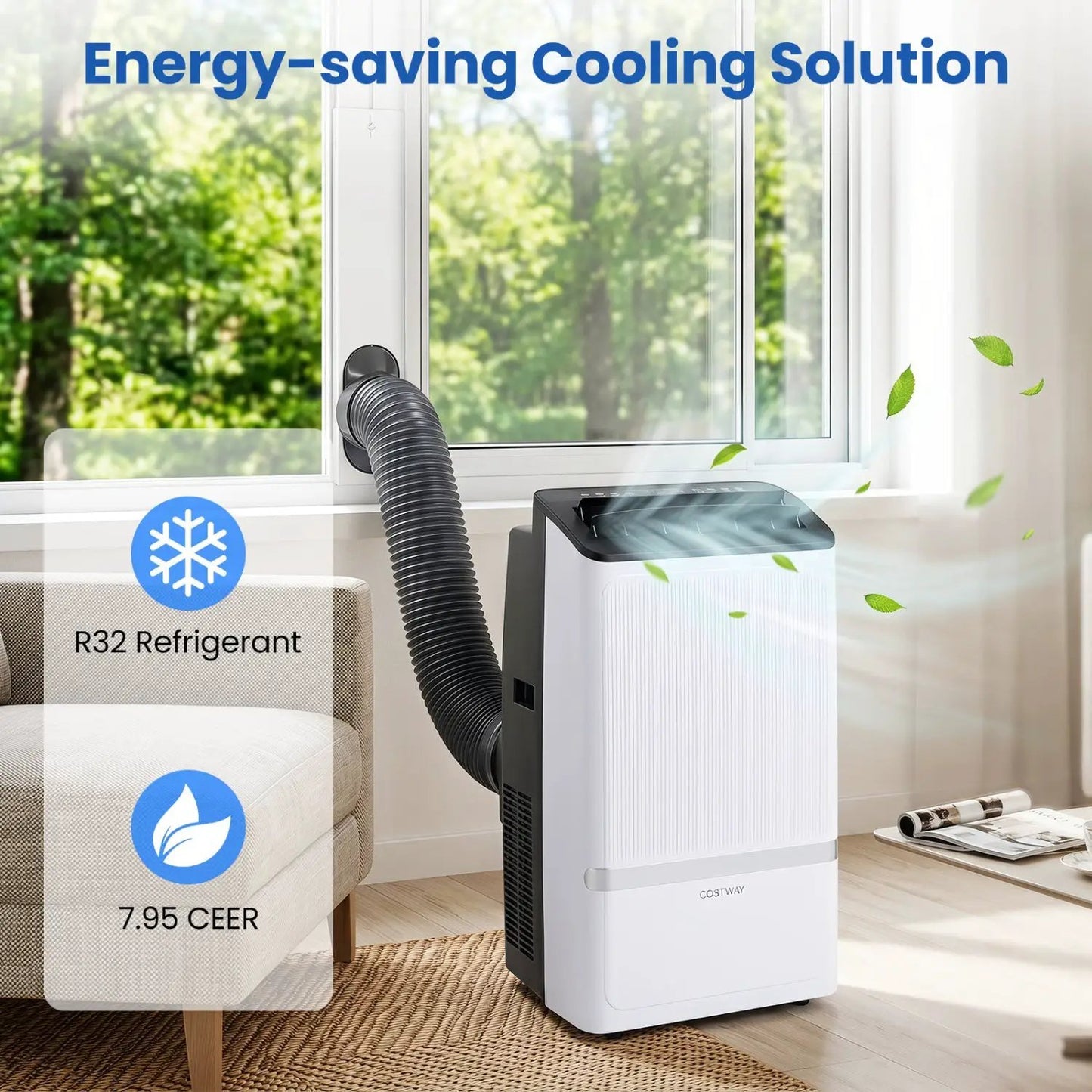 14000 BTU Portable AC With WiFi and Dehumidifier