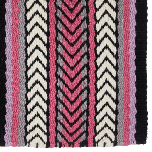 Iron Horse 36x34 New Zealand Wool saddle blanket Mayatex pink black white diamond pattern on Tampa Home & Garden Store