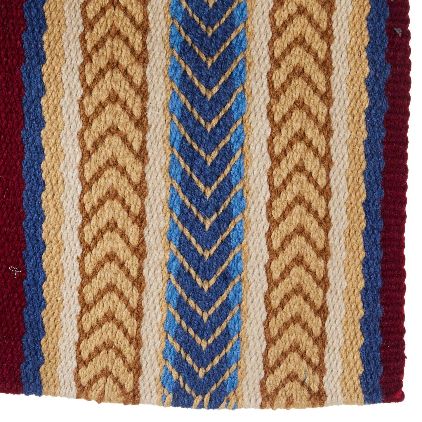 Iron Horse 36x34 New Zealand wool saddle blanket Mayatex blue tan white diamond pattern on Tampa Home & Garden Store