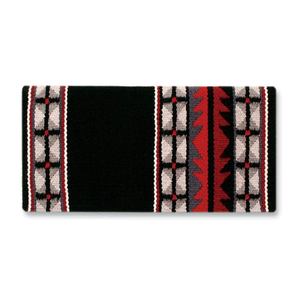 1448-1 Mojave Wool Blanket Black Ash Chocolate Red - Tampa Home & Garden Store
