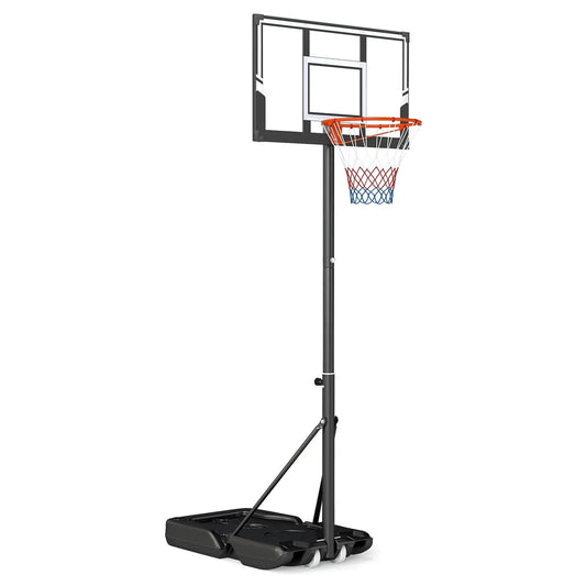 DirectDeals portable basketball hoop with base wheels, black pole, orange rim on Tampa Home & Garden Store