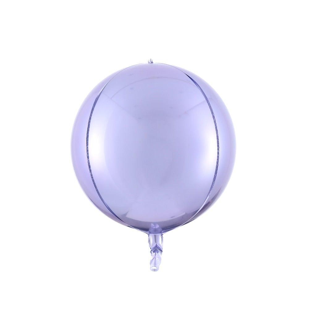 Lavender metallic latex balloon with knot, single balloon for decor on Tampa Home & Garden Store