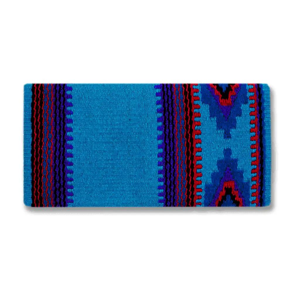 Mayatex Firecracker saddle blanket turquoise blue 36x34 on Tampa Home & Garden Store