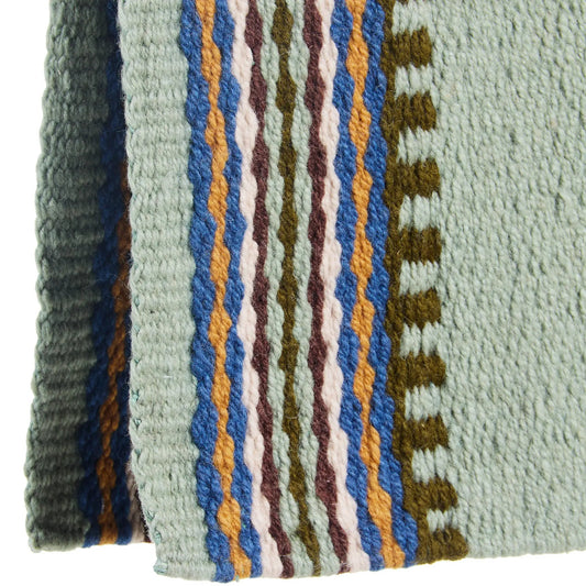 Risen Saddle Blanket New Zealand Wool by Mayatex, 36x34, multicolor striped design on Tampa Home & Garden Store