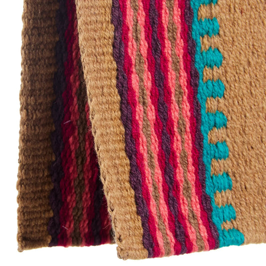 Risen Saddle Blanket 36x34 New Zealand wool by Mayatex with multicolor striped pattern on Tampa Home & Garden Store
