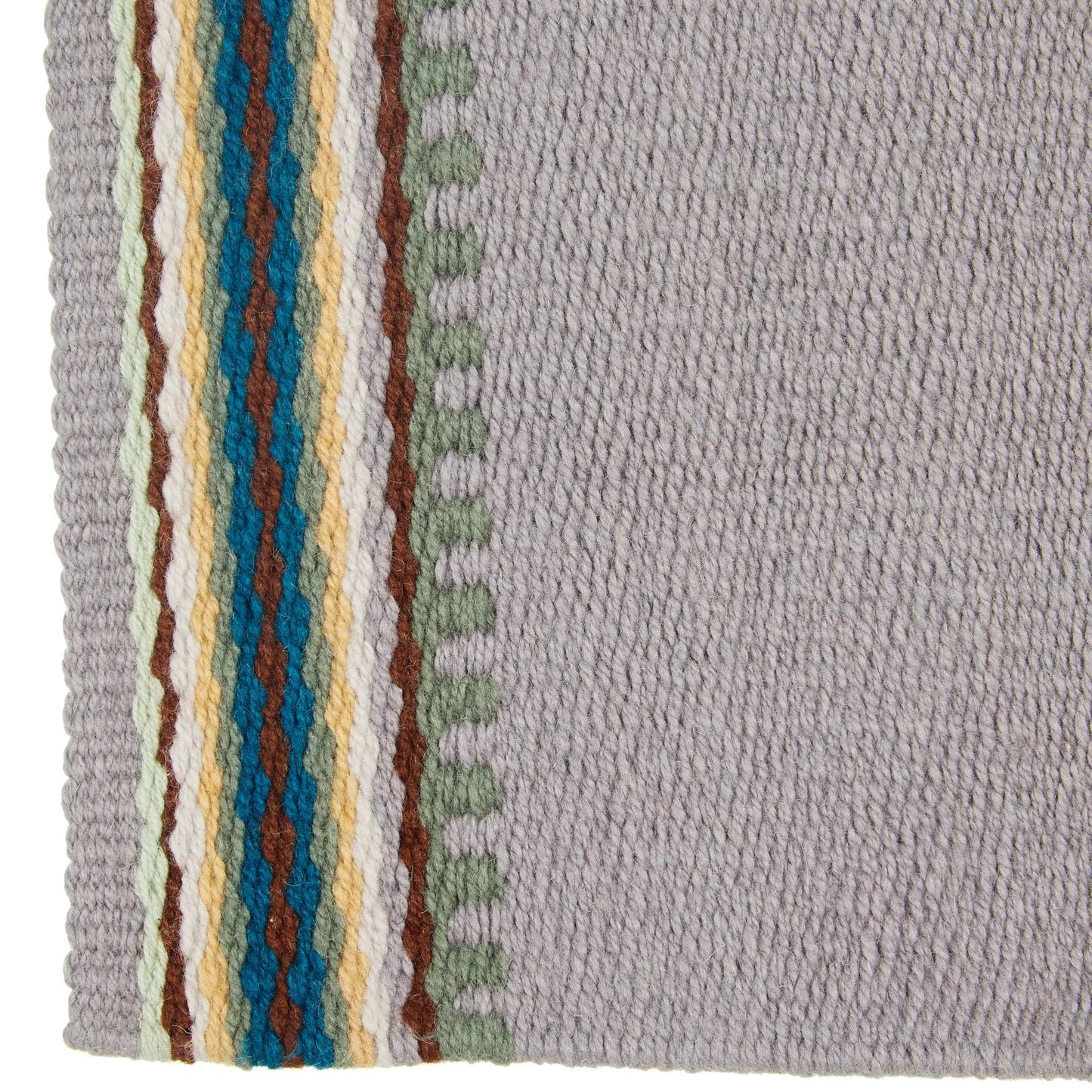 Risen 36x34 New Zealand Wool Saddle Blanket gray body with multicolor striped edge Mayatex on Tampa Home & Garden Store